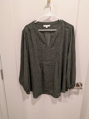 Monday Fun Long-Sleeve Peasant Blouse
